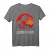 Jurassic Park T-Rex Silhouette Jungle Sunset T-Shirt - Offiziell lizenziertes Dino-Motiv für Dinosaurierfans