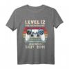 Level 12 Geburtstag Jungen T-Shirt - Lustiges Gaming Geschenk und Dekoration für 12-Jährige Jungen und Mädchen