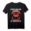 Katze Spruch: Einer von uns beiden ist klüger als du - Lustiges, ironisches T-Shirt für Katzenliebhaber, Morgenmuffel & Schichtarbeiter