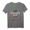 Bruder Elf Weihnachtsoutfit Partnerlook Geschenk - Festliches Elfenkostüm mit Schneeflocken für Weihnachten & Familienfeiern
