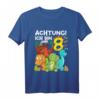 Kinder 8 Jahre alt Geburtstag Junge Dinosaurier Party Dino T-Shirt – Lustiges Geschenk für Dino-Liebhaber & Geburtstagsparty
