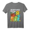 Kinder 8 Jahre alt Geburtstag Junge Dinosaurier Party Dino T-Shirt – Lustiges Geschenk für Dino-Liebhaber & Geburtstagsparty