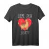 Ich liebe dich - 40 Geburtstag T-Shirt mit Faultier und Lama Design, Romantisches Geschenk für Partner, Valentinstag & Geburtstag