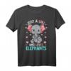 Just A Girl Who Loves Elephants T-Shirt für Mädchen – Perfektes Geschenk zum Geburtstag & Weihnachten für Elefantenliebhaberinnen