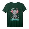 Just A Girl Who Loves Elephants T-Shirt für Mädchen – Perfektes Geschenk zum Geburtstag & Weihnachten für Elefantenliebhaberinnen