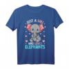 Just A Girl Who Loves Elephants T-Shirt für Mädchen – Perfektes Geschenk zum Geburtstag & Weihnachten für Elefantenliebhaberinnen