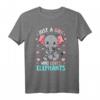 Just A Girl Who Loves Elephants T-Shirt für Mädchen – Perfektes Geschenk zum Geburtstag & Weihnachten für Elefantenliebhaberinnen