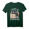 Grumpy Computer Cat T-Shirt - Lustiges Coding & IT Geschenk für Programmierer, Admins & Katzenliebhaber