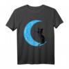 Schwarze Katze Halbmond Mond Seemann Mama T-Shirt – Perfekt für Katzenliebhaber, Segler, Astrologen & Halloween-Party