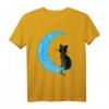 Schwarze Katze Halbmond Mond Seemann Mama T-Shirt – Perfekt für Katzenliebhaber, Segler, Astrologen & Halloween-Party