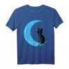 Schwarze Katze Halbmond Mond Seemann Mama T-Shirt – Perfekt für Katzenliebhaber, Segler, Astrologen & Halloween-Party
