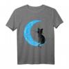 Schwarze Katze Halbmond Mond Seemann Mama T-Shirt – Perfekt für Katzenliebhaber, Segler, Astrologen & Halloween-Party