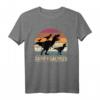Daddysaurus Papa von drei Kindern T-Shirt - Originelles Dino Geschenk für Vatertag, Geburtstag und Weihnachten, Partnerlook für Vater und Kinder