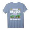 Großer Bruder von Zwillingen Traktor Bauer Geschenk T-Shirt - Perfekt für Geschwisterverkündung und Bauernhof-Fans