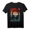 18. Geburtstag Jungen Video Gamer Level 18 Unlocked T-Shirt – Perfektes Geschenk für Gamer, LAN-Party & Gaming-Feiern