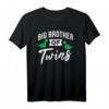 Big Brother Of Twins T-Shirt – Perfektes Geschenk für den großen Bruder von Zwillingen zu Geburtstag oder Weihnachten