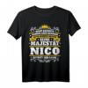 Nico Name Lustiges Majestät Shirt – Personalisierte Geschenkidee für Männer mit dem Namen Nico, King mit Krone für Geburtstag, Weihnachten, Festival & Party