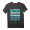 Ich bin stolzer Bruder einer wundervollen Schwester T-Shirt – Lustiges Geschwister Geschenk für Erwachsene, Männer, Frauen & Kinder