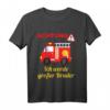 Ich werde großer Bruder Feuerwehr T-Shirt - Lustiges Babyankündigungsgeschenk für den kleinen Bruder mit Baustellen-Design