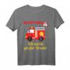 Ich werde großer Bruder Feuerwehr T-Shirt - Lustiges Babyankündigungsgeschenk für den kleinen Bruder mit Baustellen-Design
