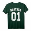 Bruder 01 T-Shirt für den Großen Bruder und Kleinen Bruder – Lustiges Geschenk im Highschool Style für Geschwisterpaare zum Geburtstag und zu jedem Anlass