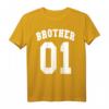Bruder 01 T-Shirt für den Großen Bruder und Kleinen Bruder – Lustiges Geschenk im Highschool Style für Geschwisterpaare zum Geburtstag und zu jedem Anlass