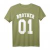 Bruder 01 T-Shirt für den Großen Bruder und Kleinen Bruder – Lustiges Geschenk im Highschool Style für Geschwisterpaare zum Geburtstag und zu jedem Anlass