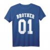 Bruder 01 T-Shirt für den Großen Bruder und Kleinen Bruder – Lustiges Geschenk im Highschool Style für Geschwisterpaare zum Geburtstag und zu jedem Anlass