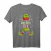 Kleine Bruder Elf Weihnachtsoutfit - Lustiges Familien T-Shirt mit Elfenhut, Socken & Schneeflocken für Weihnachten & Familienfeiern