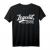 Legende seit 2002 Geschenk 21. Geburtstag - Vintage Retro T-Shirt für den 21. Geburtstag Jahrgang 2002, Lustiges Geschenk für Männer und Frauen
