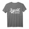 Legende seit 2002 Geschenk 21. Geburtstag - Vintage Retro T-Shirt für den 21. Geburtstag Jahrgang 2002, Lustiges Geschenk für Männer und Frauen