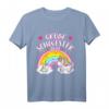 Kinder Große Schwester 2021 Einhorn Regenbogen T-Shirt – Perfektes Geschenk zur Geburt, Babyparty & Weihnachten für werdende große Schwestern