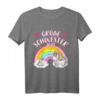 Kinder Große Schwester 2021 Einhorn Regenbogen T-Shirt – Perfektes Geschenk zur Geburt, Babyparty & Weihnachten für werdende große Schwestern