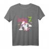 7. Geburtstag Mädchen T-Shirt - Endlich 7 Geschenkidee mit magischem Einhorn, Regenbogen und Glitzer für den besonderen Tag