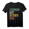 18 Jahre Geburtstag Geschenk Legendär Seit Oktober 2003 T-Shirt – Vintage Dekoratives T-Shirt für Jungen und Mädchen, Perfektes Geschenk für den besonderen Tag