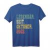 18 Jahre Geburtstag Geschenk Legendär Seit Oktober 2003 T-Shirt – Vintage Dekoratives T-Shirt für Jungen und Mädchen, Perfektes Geschenk für den besonderen Tag