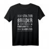 Ich bin stolzer Bruder einer rockigen und coolen Schwester T-Shirt – Perfektes Geschenk zum Geburtstag, Weihnachten, Ostern & mehr