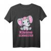 Kinder Kleines Schwester Elefant T-Shirt - Süßes Geschwisterlook Geschenk für Mädchen & Töchter zu Geburt, Geburtstag & Weihnachten