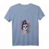Damen La Calavera Catrina Halloween Candy Sugar Skull T-Shirt mit V-Ausschnitt – Gruselige Gothic Mode für Mädchen & Frauen, Perfekt für Halloween