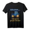 Kinder Schwangerschaft Geschenk - Großer Bruder Spruch T-Shirt mit Traktor Motiv für die Geschwisterankündigung und Geburtstagsgeschenk