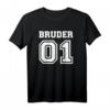 Bruder 01 T-Shirt – Geschenk für Brüder und Geschwister, Liebe zur Familie, klassisch geschnitten, doppelt genähter Saum