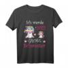 Kinder Einhorn Herz Geschenk Mädchen - Ich werde Große Schwester 2021 T-Shirt für werdende große Schwestern, Geburtstags- und Geschwistergeschenke