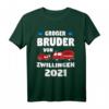 Großer Bruder Von Zwillingen 2021 Feuerwehr Kind Geschenk T-Shirt – Perfekt für Geschwister & Zwillingsfamilien