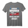 Großer Bruder Von Zwillingen 2021 Feuerwehr Kind Geschenk T-Shirt – Perfekt für Geschwister & Zwillingsfamilien