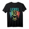 10. Geburtstag Gamer T-Shirt - Lustiges Zocker Level 10 Geschenk im Retro Vintage Look für Jungen und Mädchen