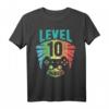 10. Geburtstag Gamer T-Shirt - Lustiges Zocker Level 10 Geschenk im Retro Vintage Look für Jungen und Mädchen