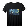 The Starry Night Vincent van Gogh Kunst T-Shirt - Trendiges, stylishes Künstler-Shirt für Sommer, Alltag & Events