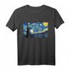 The Starry Night Vincent van Gogh Kunst T-Shirt - Trendiges, stylishes Künstler-Shirt für Sommer, Alltag & Events