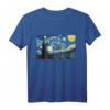 The Starry Night Vincent van Gogh Kunst T-Shirt - Trendiges, stylishes Künstler-Shirt für Sommer, Alltag & Events