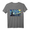 The Starry Night Vincent van Gogh Kunst T-Shirt - Trendiges, stylishes Künstler-Shirt für Sommer, Alltag & Events
